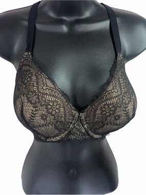 WONDERBRA  plus size Black Lace Underwire Bra - Women Intimates size 40C